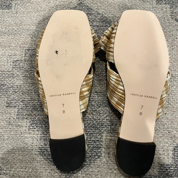 Loeffler Randall Daphne Knot Flat Sandals In Mustard Gingham - Picture 6 of 7